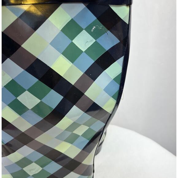 Rain Boots Women's US Size 9 Bull On Tall Blue Green Synthetic New With Defects - Picture 7 of 13